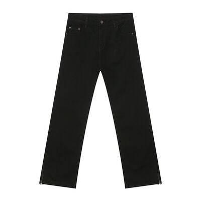 Side Zipper Slim Jeans - Clothes For Her Online Store