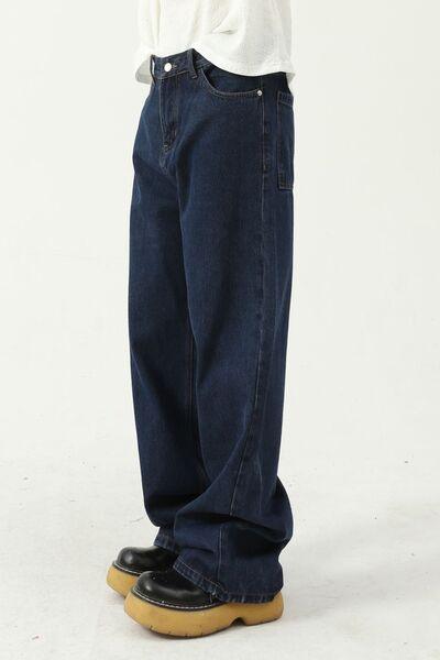 Mid Rise Jeans with Pockets - Clothes For Her Online Store