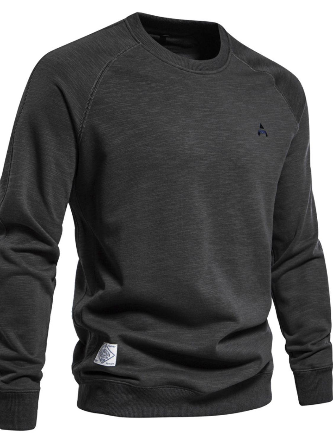 Men's Round Neck Long Sleeve Sweatshirt - Clothes For Her Online Store