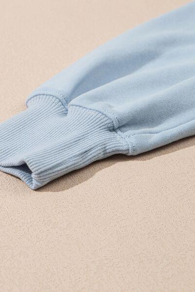 Half Zip Long Sleeve Top and Joggers Set - Clothes For Her Online Store