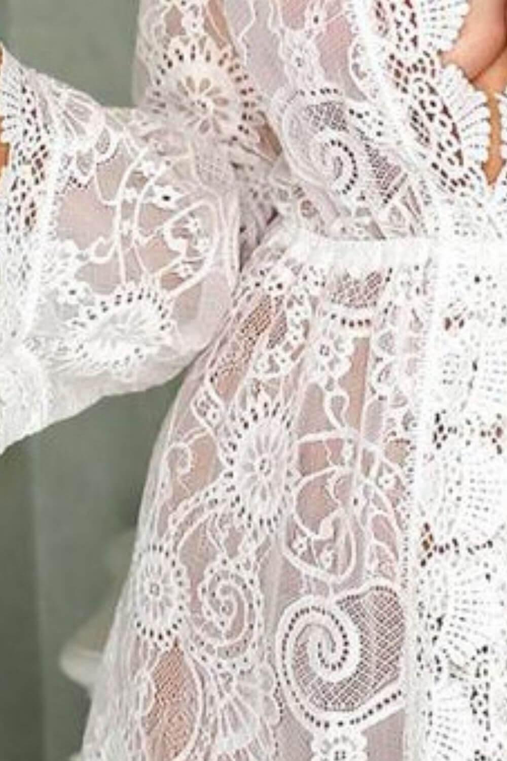 V-Neck Lace Cover-Up Dress - Clothes For Her Online Store