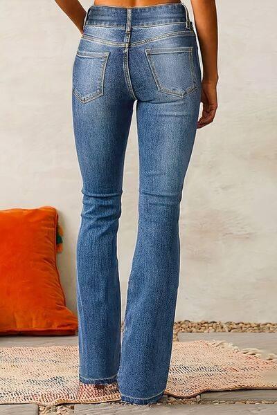 Cat Whisker Washed Bootcut Jeans - Clothes For Her Online Store