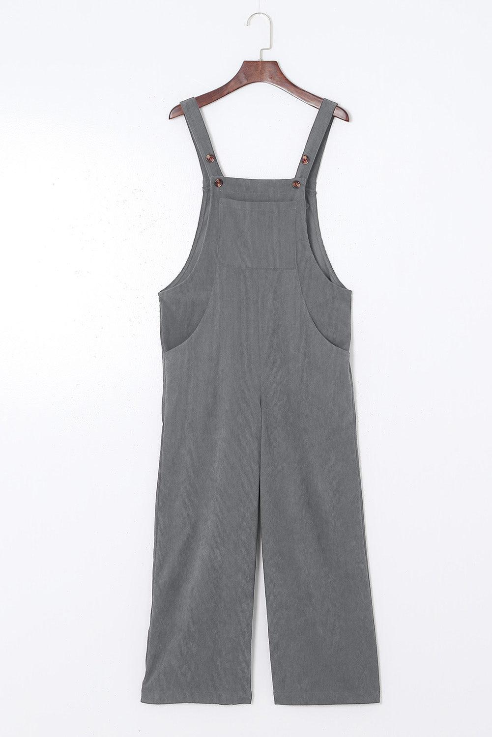 Pocketed Wide Leg Overall - Clothes For Her Online Store
