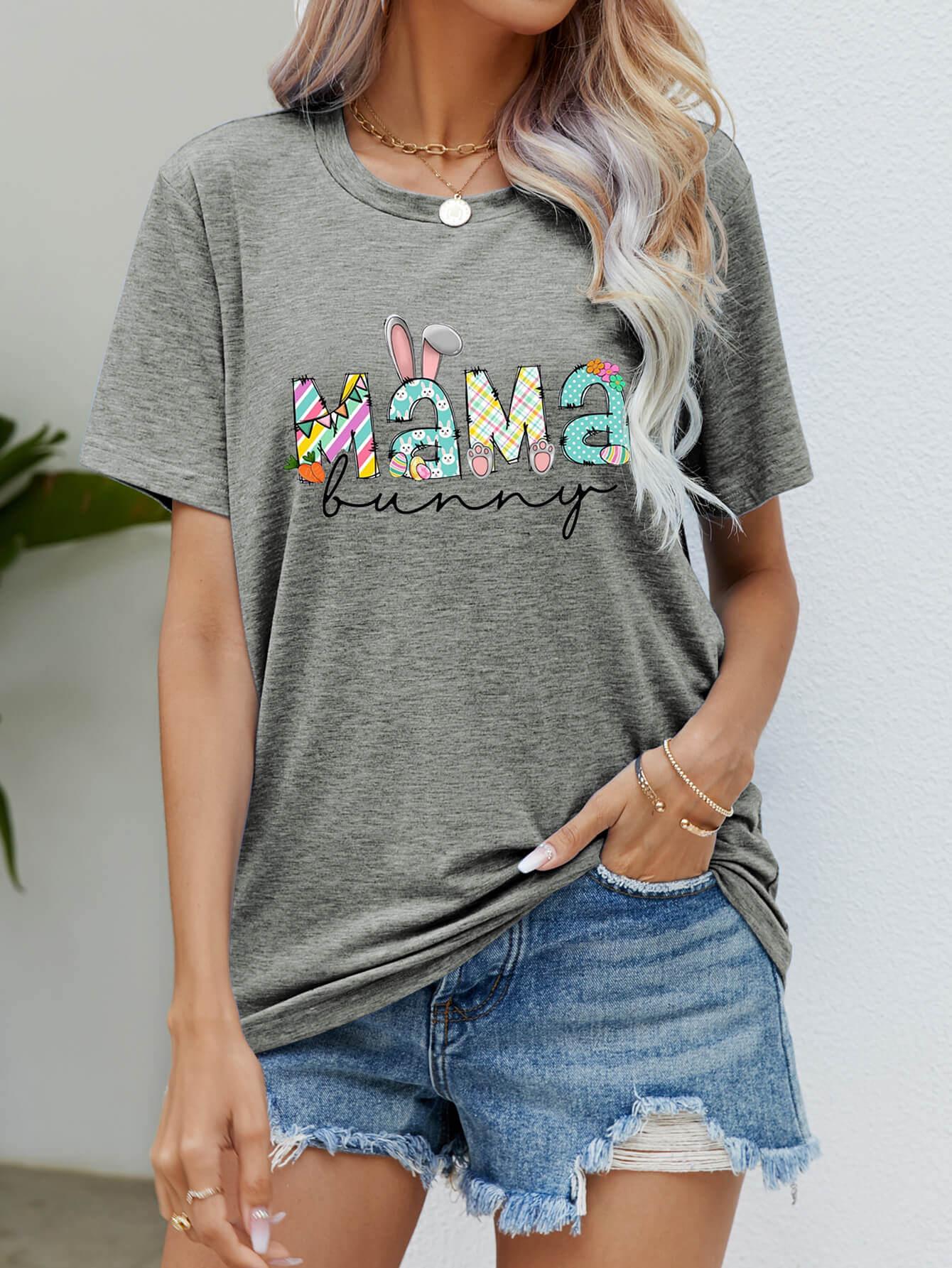 MAMA BUNNY Easter Graphic Tee - Clothes For Her Online Store