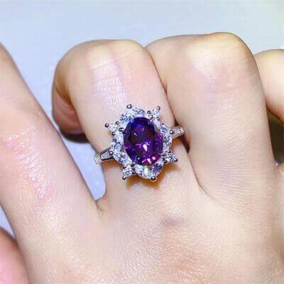 2 Carat Moissanite 925 Sterling Silver Ring - Clothes For Her Online Store
