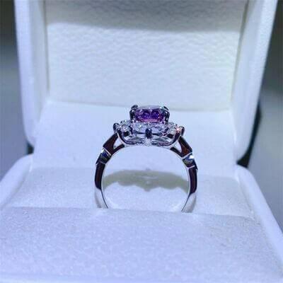 2 Carat Moissanite 925 Sterling Silver Ring - Clothes For Her Online Store