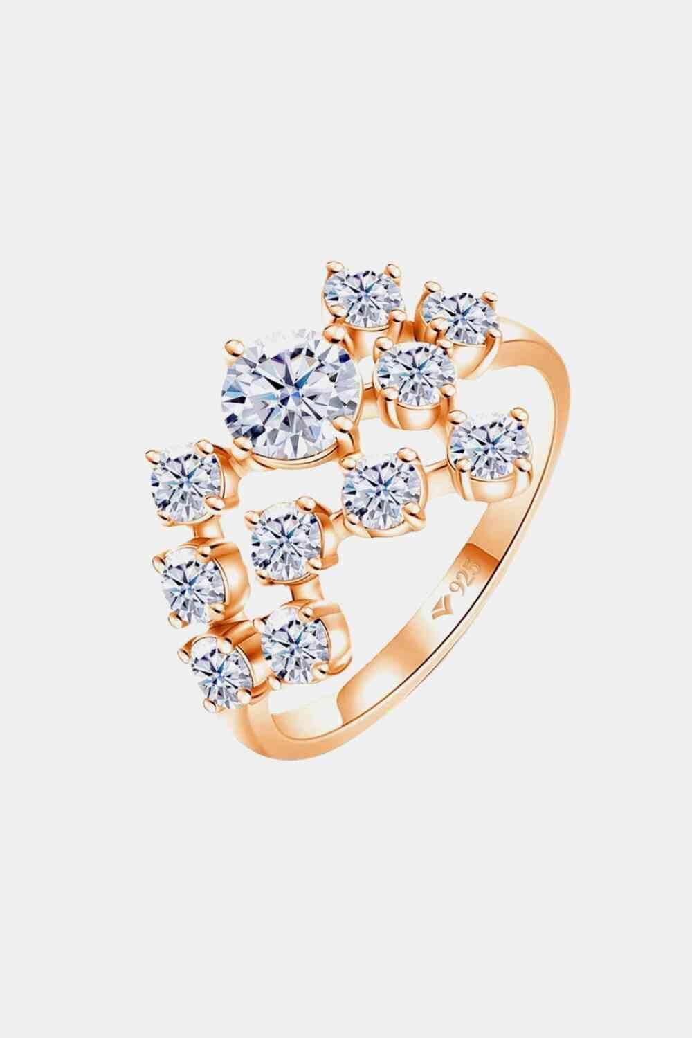 1.2 Carat Moissanite 925 Sterling Silver Ring - Clothes For Her Online Store