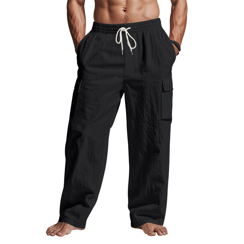 Men's Full Size Drawstring Pants with Pockets Plus Size - Clothes For Her Online Store