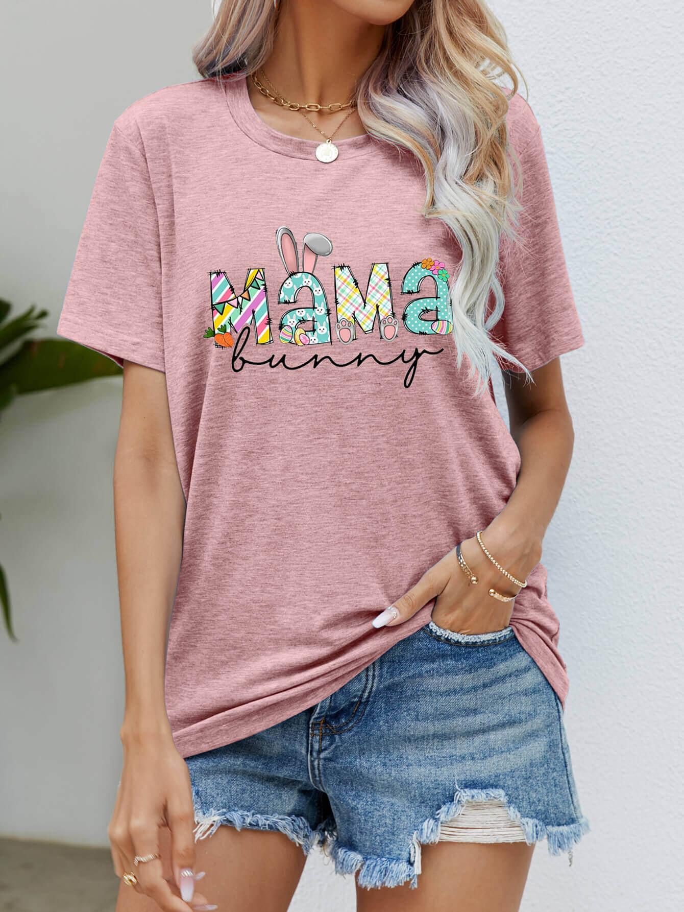 MAMA BUNNY Easter Graphic Tee - Clothes For Her Online Store