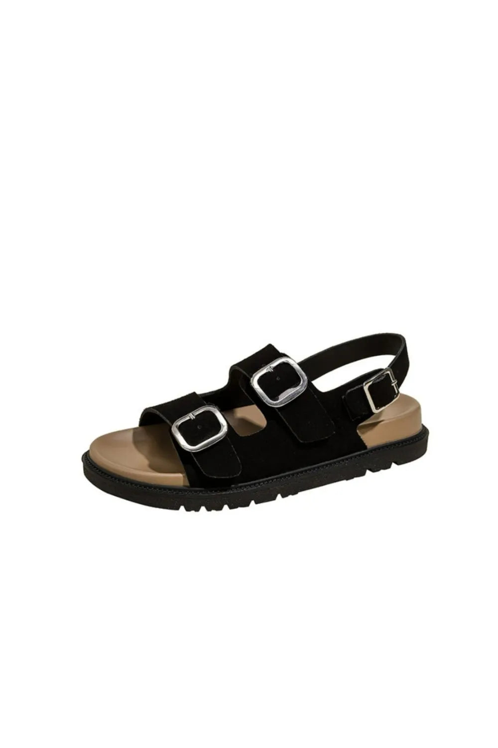 Open Toe Double Buckle Sandals