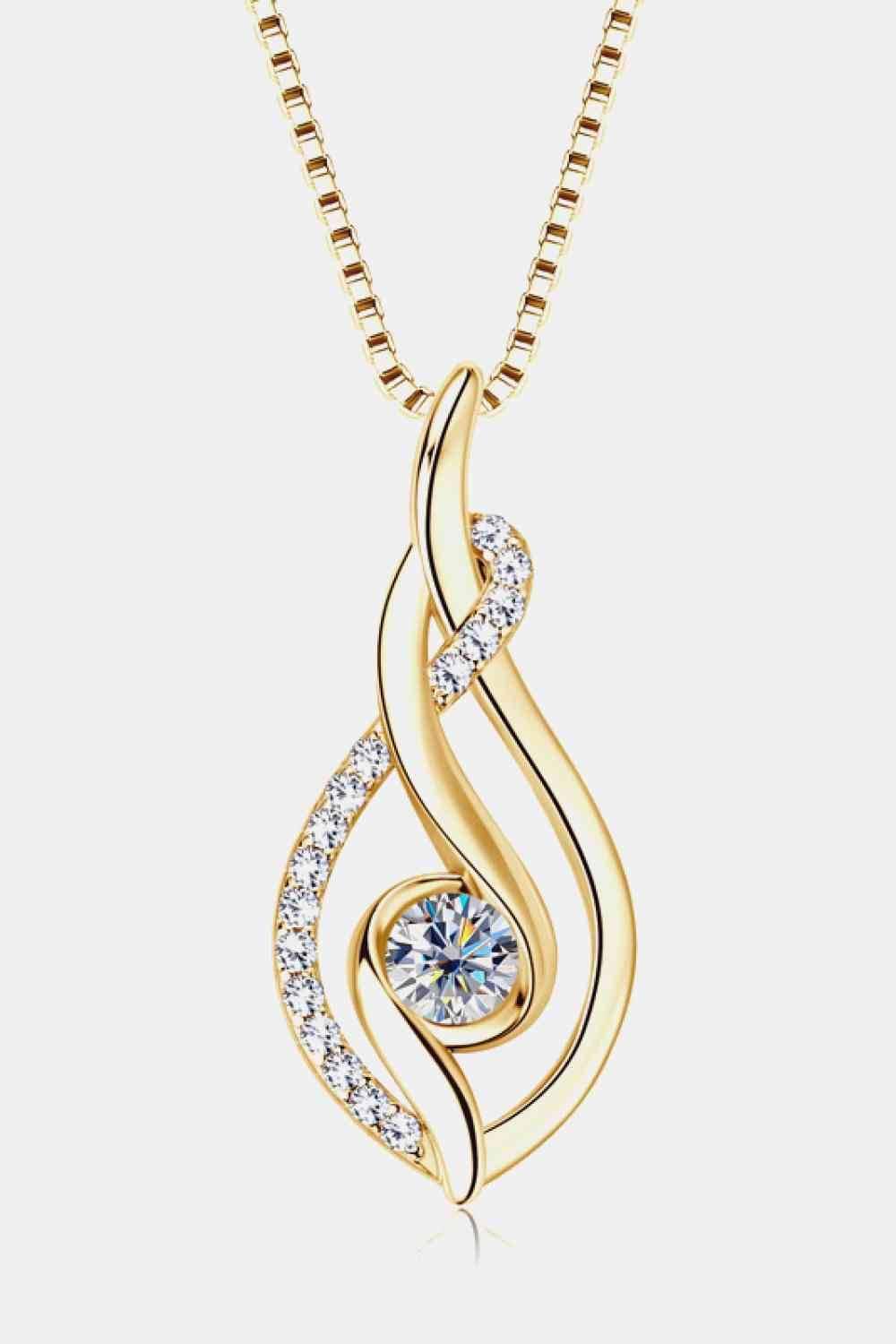 Moissanite 925 Sterling Silver Necklace - Clothes For Her Online Store