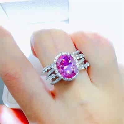 3 Carat Moissanite 925 Sterling Silver Ring - Clothes For Her Online Store