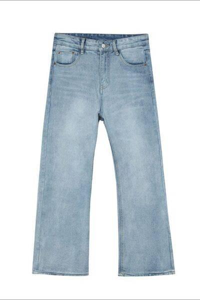 Mid Rise Jeans with Pockets - Clothes For Her Online Store