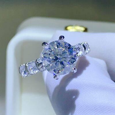3 Carat Moissanite 925 Sterling Silver Ring - Clothes For Her Online Store