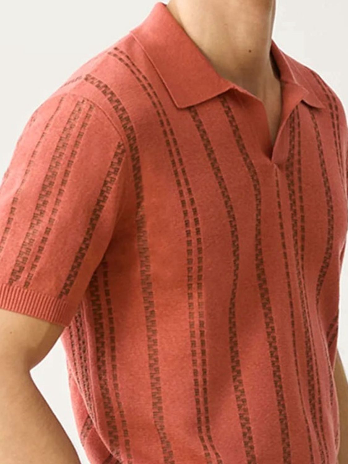 Men's Plus Size Collared Neck Short Sleeve Polo