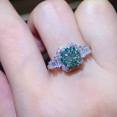 3 Carat Moissanite 925 Sterling Silver Ring - Clothes For Her Online Store