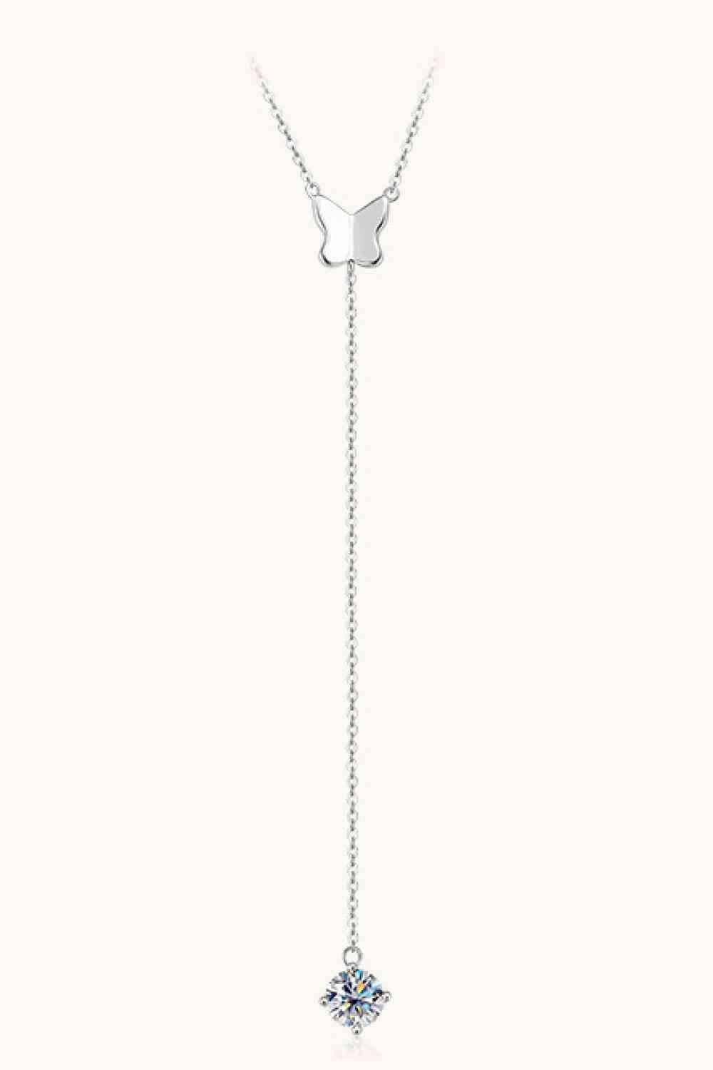 1 Carat Moissanite 925 Sterling Silver Necklace - Clothes For Her Online Store