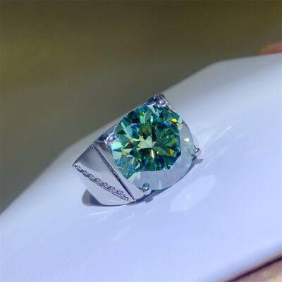 10 Carat Moissanite 925 Sterling Silver Signet Ring - Clothes For Her Online Store