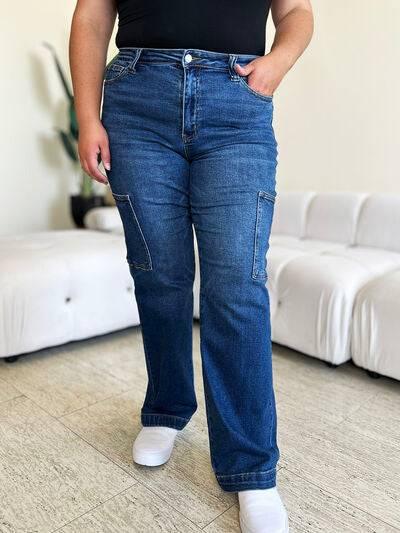 Judy Blue Full Size High Waist Cargo Jeans - Clothes For Her Online Store