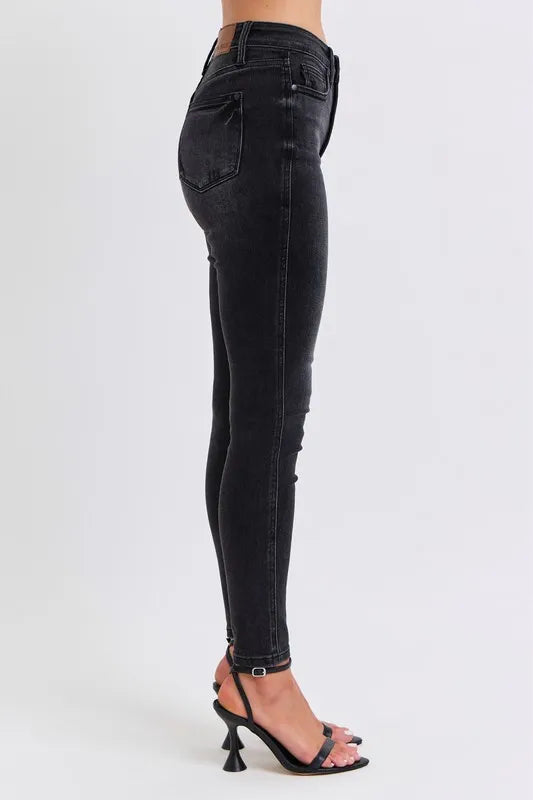 Judy Blue Full Size Midi Rise Tummy Control Skinny Jeans Plus Size