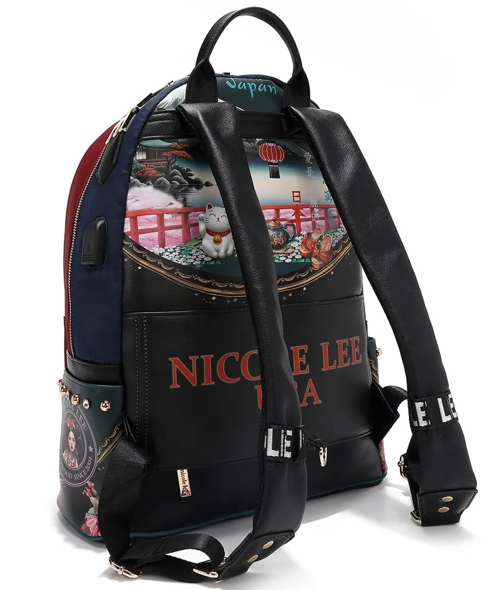Nicole Lee USA Laptop Backpack With Usb Charging Port