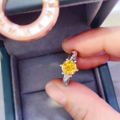2 Carat Moissanite 925 Sterling Silver Ring - Clothes For Her Online Store