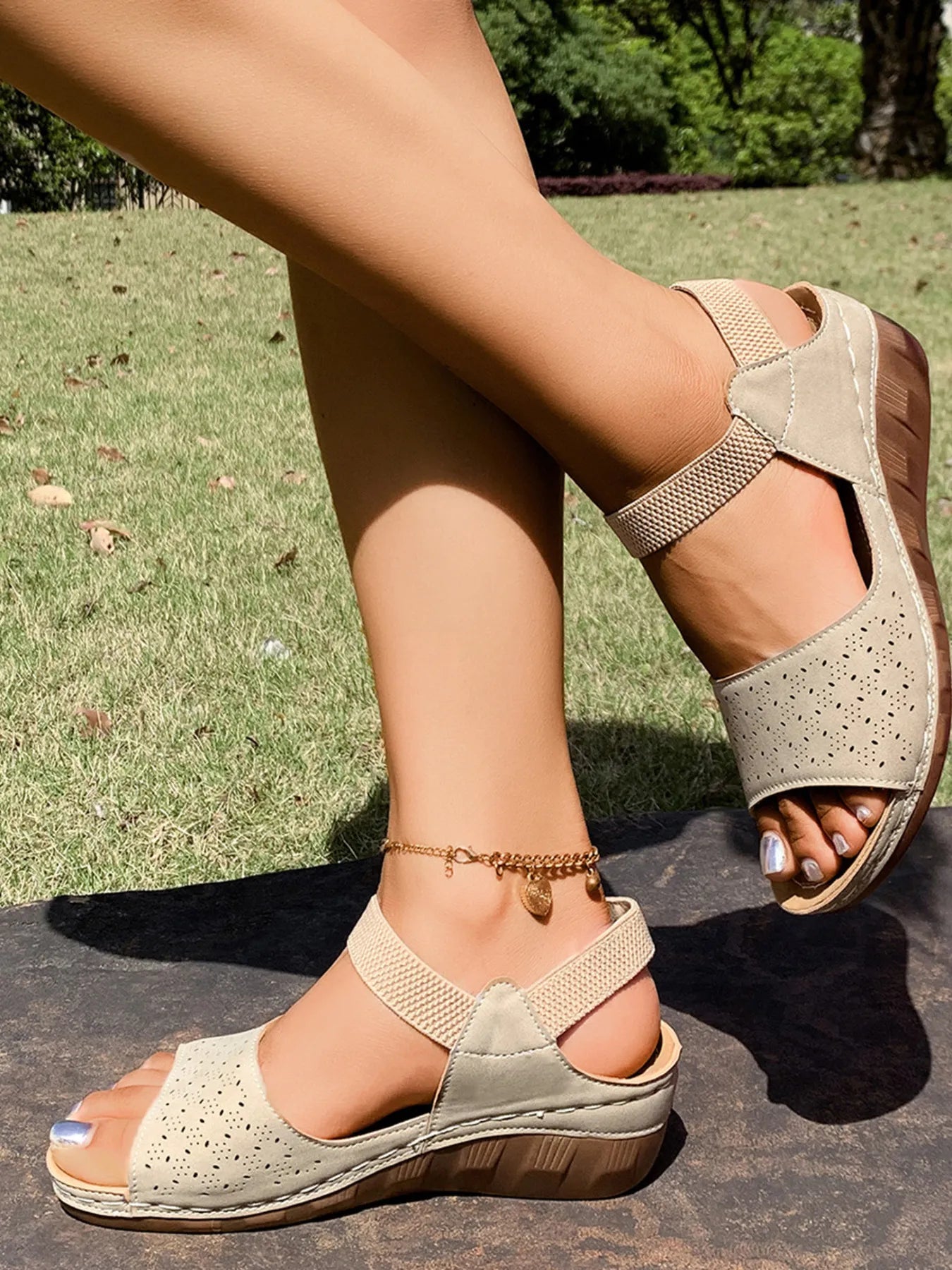 Open Toe Wedge Sandals