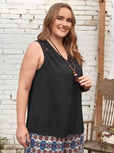 Plus Size V-Neck Tank - Clothes For Her Online Store