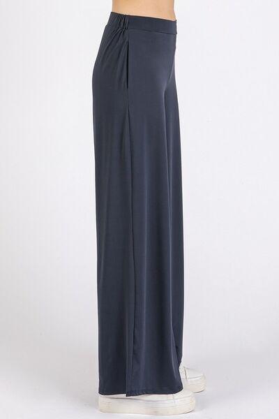 Mittoshop Yoga Air Stretch Elastic Waist Wide Leg Pants - Clothes For Her Online Store