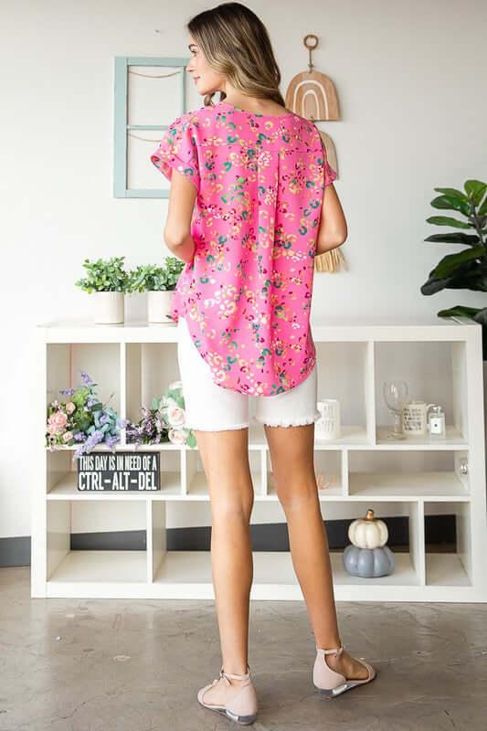 Heimish Full Size Animal print V-Neck Short Sleeve T-Shirt Plus Size - Clothes For Her Online Store