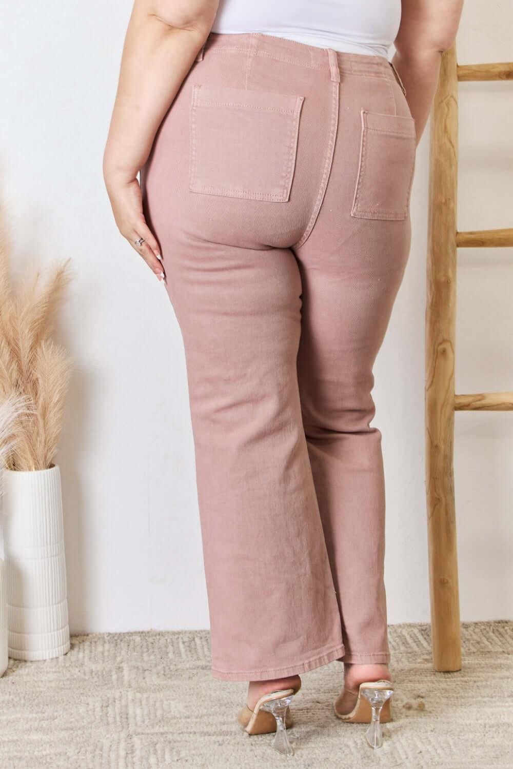 RISEN Full Size High Rise Ankle Flare Jeans - Clothes For Her Online Store
