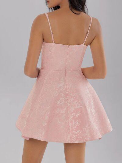 Satin Mini Cami Dress with Bow - Clothes For Her Online Store