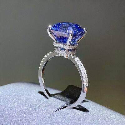 5 Carat Moissanite Zircon 925 Sterling Silver Ring - Clothes For Her Online Store