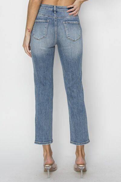 RISEN Full Size High Waist Distressed Cropped Jeans - Clothes For Her Online Store