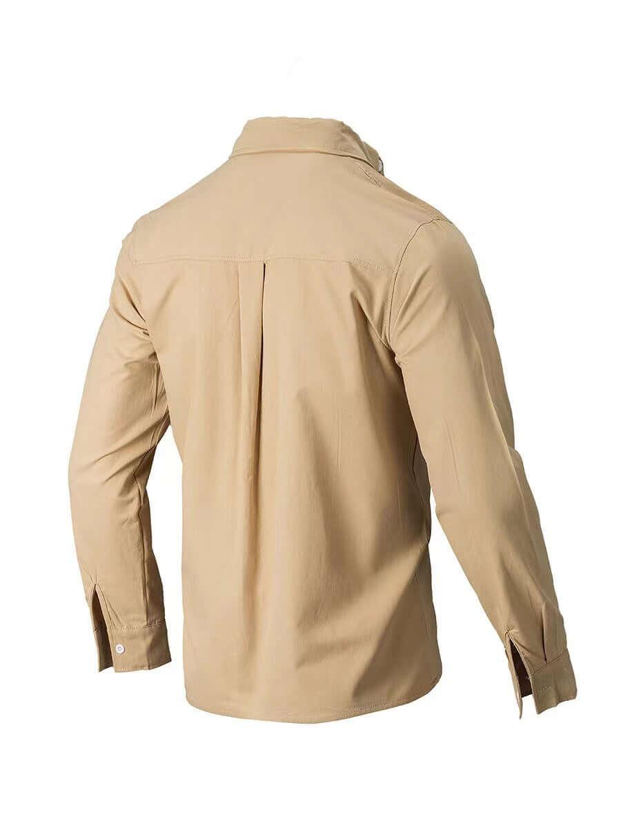 Men's Full Size Collared Neck Button Down Shirt Plus Size - Clothes For Her Online Store
