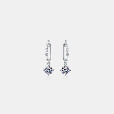 2 Carat Moissanite 925 Sterling Silver Earrings - Clothes For Her Online Store