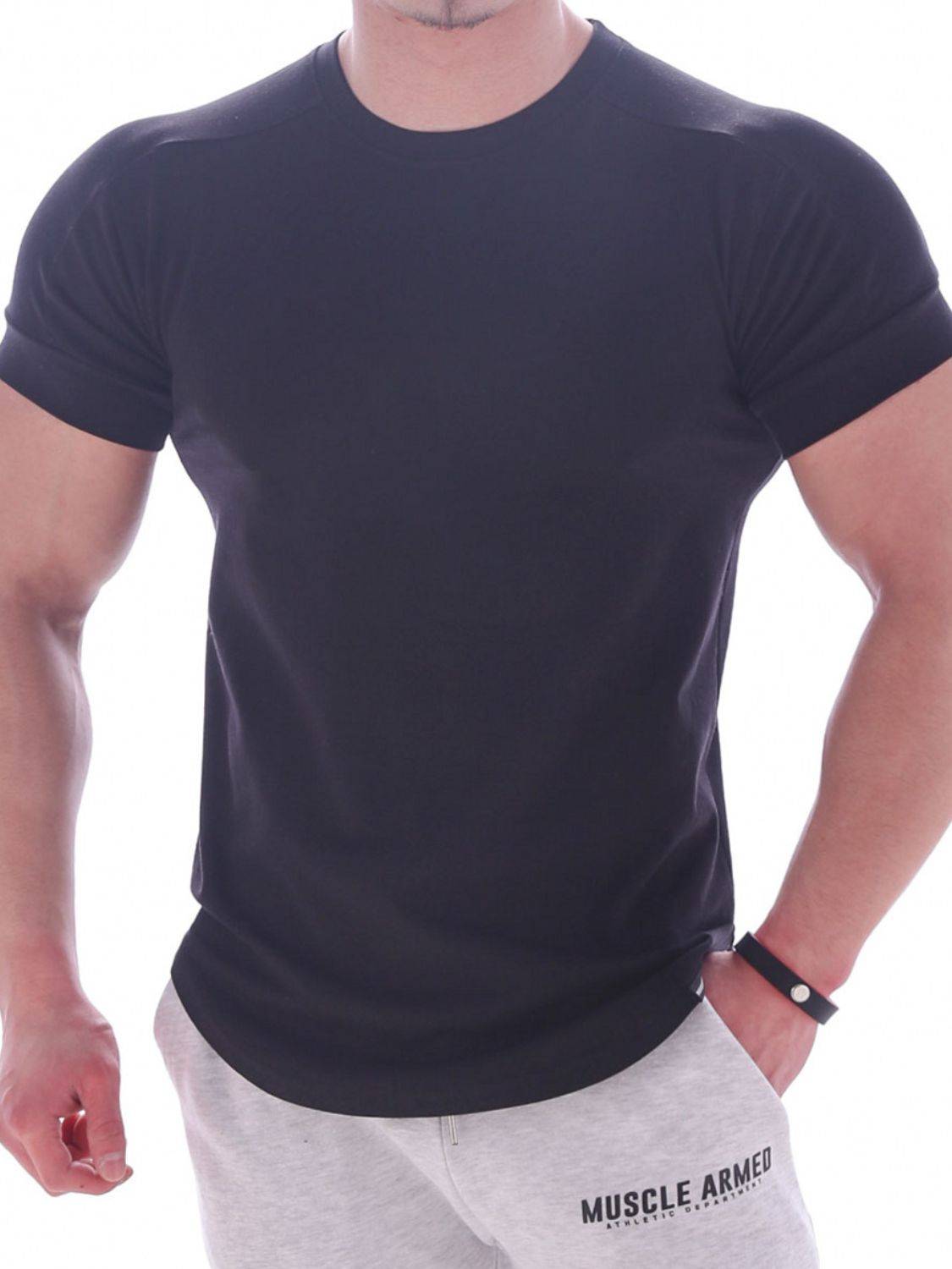 Men's Round Neck Short Sleeve T-Shirt - Clothes For Her Online Store