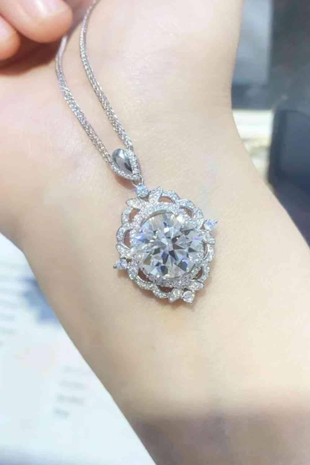 5 Carat Moissanite 925 Sterling Silver Necklace - Clothes For Her Online Store