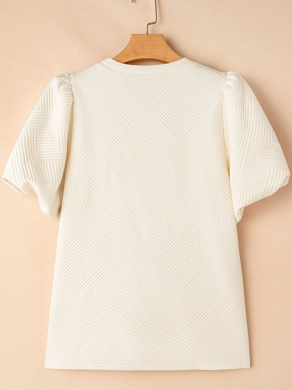 Textured Puff Sleeve T-Shirt