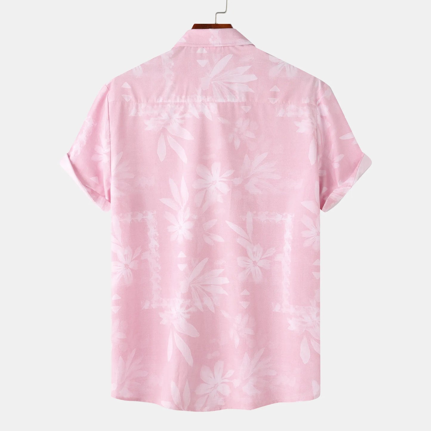 Men's Print Short Sleeve Button-Up Shirt