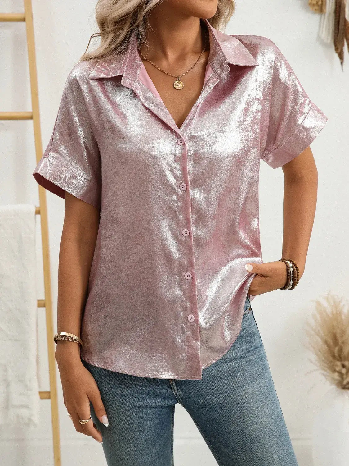 Button Up Short Sleeve Shirt