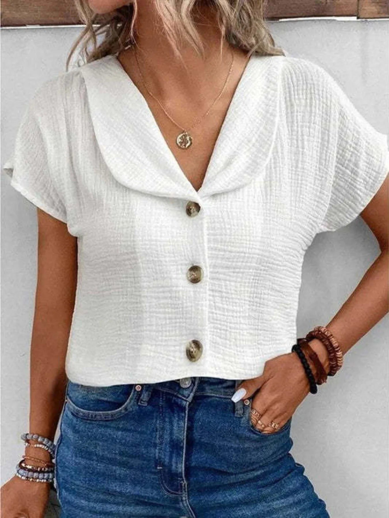Button Up Short Sleeve Shirt