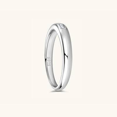 925 Sterling Silver Inlaid Moissanite Ring - Clothes For Her Online Store