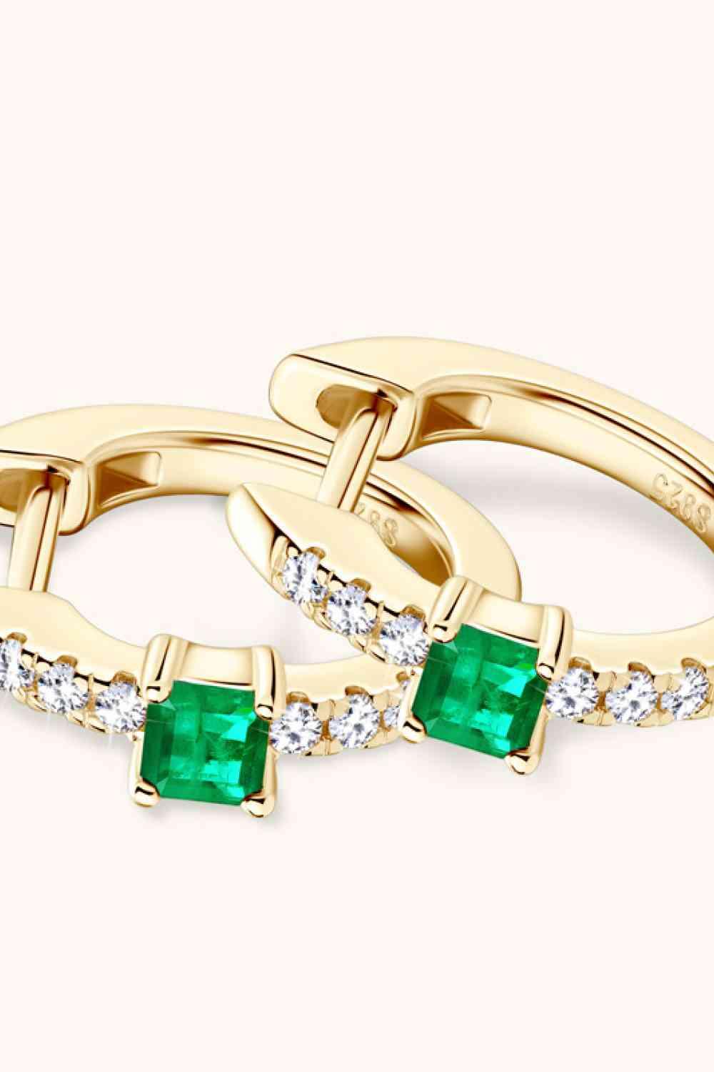 Lab-Grown Emerald Earrings - Clothes For Her Online Store