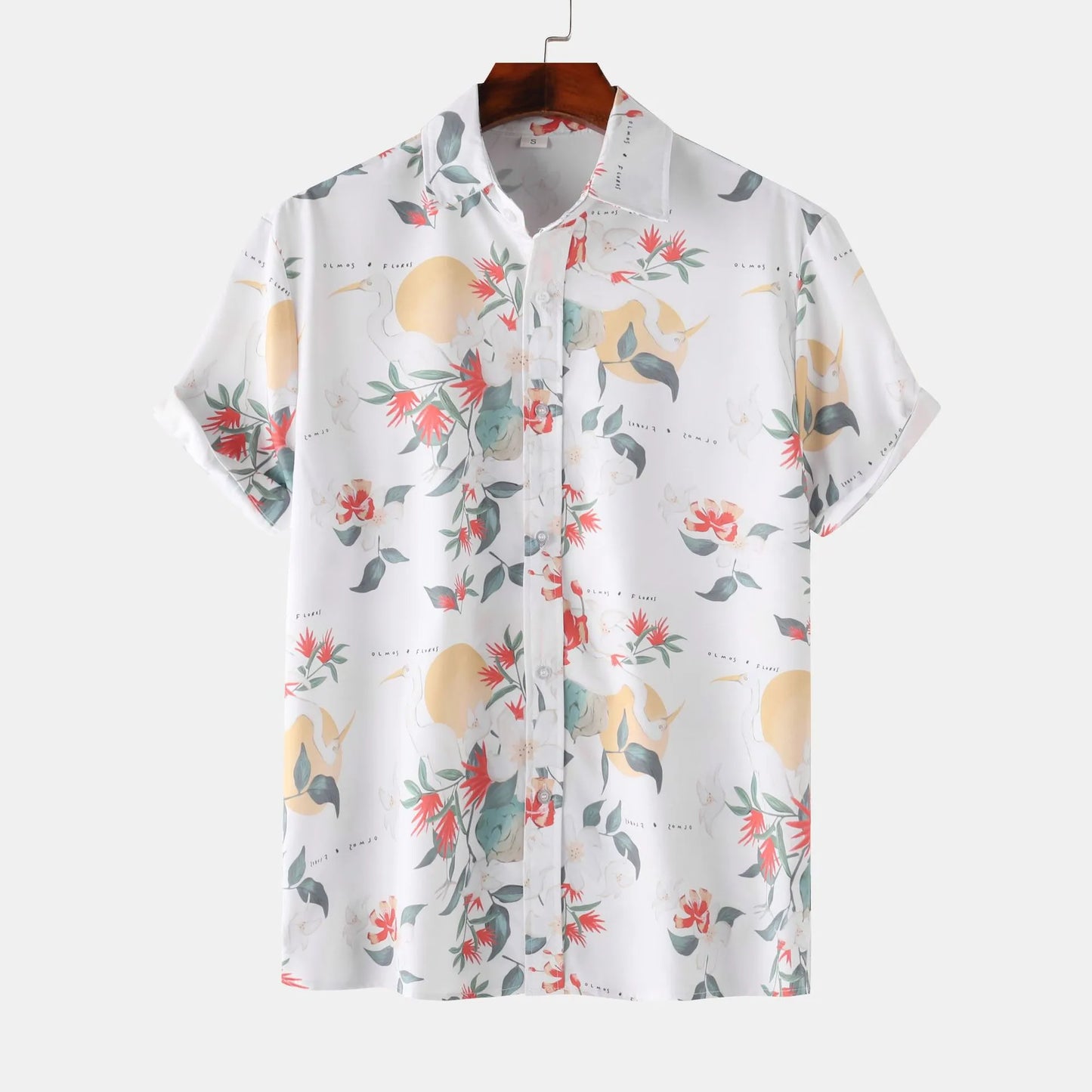 Men's Printed Short Sleeve Summer Hawaiian Shirt
