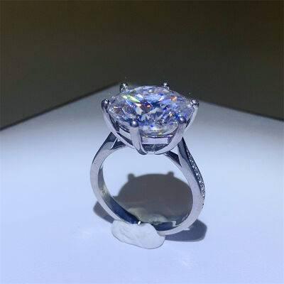 10 Carat Moissanite 925 Sterling Silver Ring - Clothes For Her Online Store