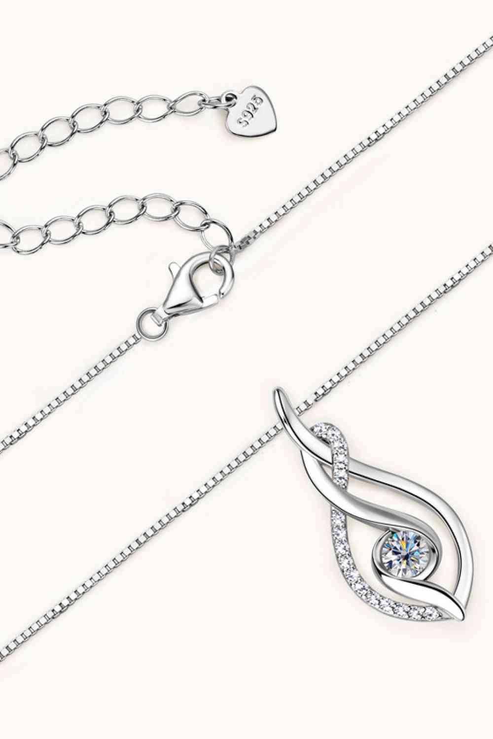Moissanite 925 Sterling Silver Necklace - Clothes For Her Online Store