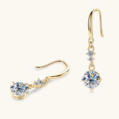 2 Carat Moissanite 925 Sterling Silver Earrings - Clothes For Her Online Store