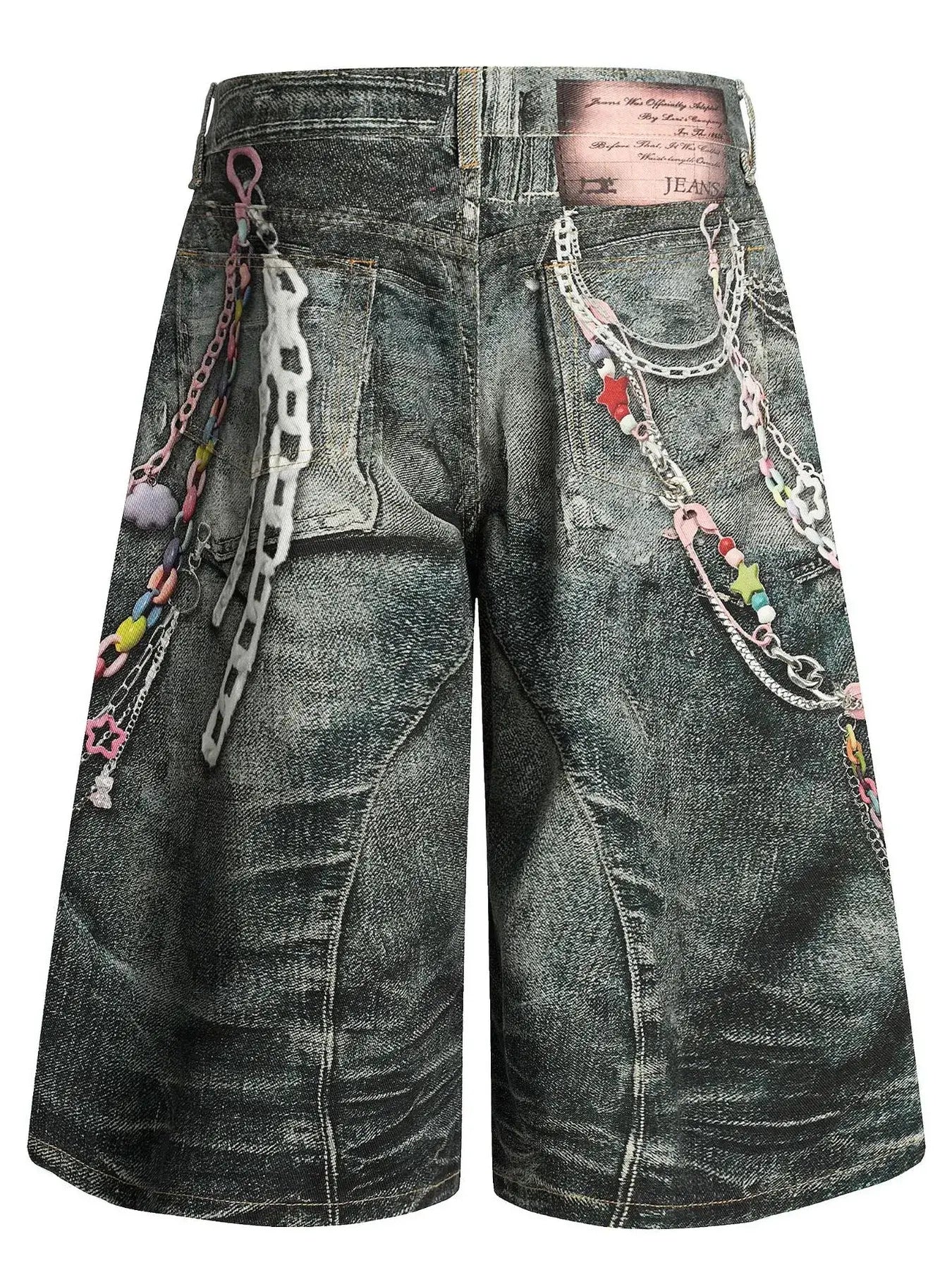 Men's Wide Leg Denim Shorts