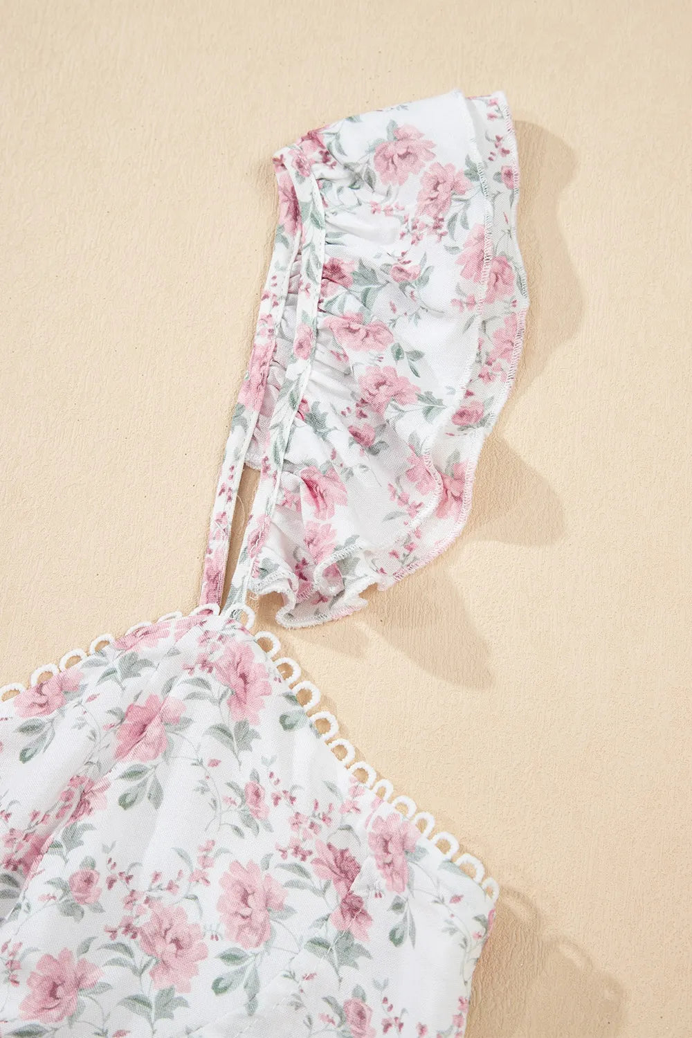 Floral Flutter Peplum Tank Top